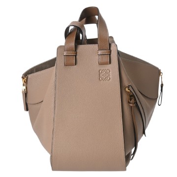 ロエベ ハンモックバッグ ミディアム ベージュ レザー レディース バッグ 【中古】【bag】