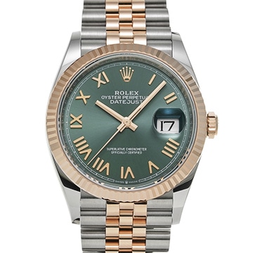 ロレックス デイトジャスト 36 126231 グリーン メンズ 時計 【新品】【wristwatch】