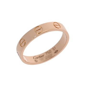 カルティエ ミニラブリング #51 ピンク K18ピンクゴールド PG レディース ジュエリー 【中古】【jewelry】