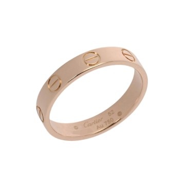 カルティエ ミニラブリング #52 ピンク K18ピンクゴールド PG レディース ジュエリー 【中古】【jewelry】
