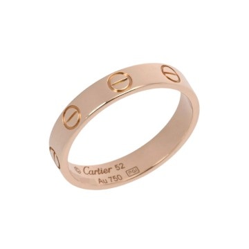 カルティエ ミニラブリング #52 ピンク K18ピンクゴールド PG レディース ジュエリー 【中古】【jewelry】