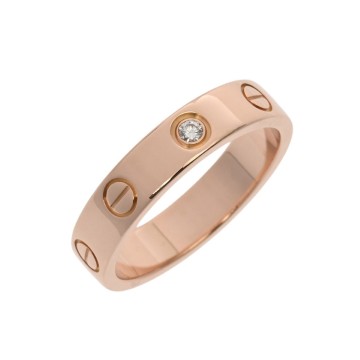 カルティエ ミニラブリング 1PD #53 ピンク K18ピンクゴールド PG レディース ジュエリー 【中古】【jewelry】