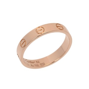 カルティエ ミニラブリング #52 ピンク K18ピンクゴールド PG レディース ジュエリー 【中古】【jewelry】