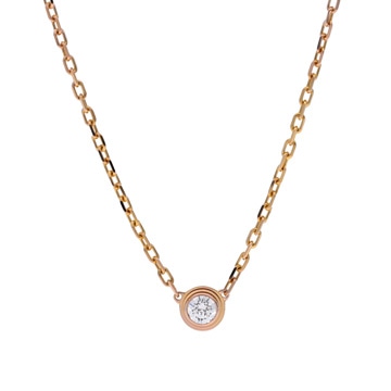 カルティエ ダムールネックレス SM　1PD ピンク K18ピンクゴールド PG レディース ジュエリー 【中古】【jewelry】