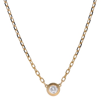 カルティエ ダムールネックレス SM　1PD イエロー K18イエローゴールド YG レディース ジュエリー 【中古】【jewelry】