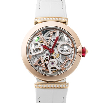 ブルガリ ルチェア スケルトン ビアンカ LUP33SG スケルトン/ホワイトラッカー レディース 時計 【中古】【wristwatch】