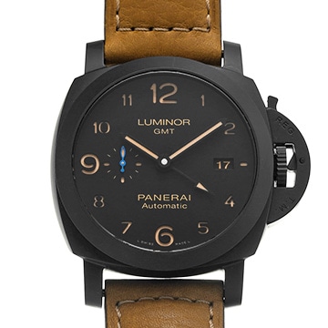 パネライ ルミノール 1950 3デイズ オートマティック GMT チェラミカ PAM01441 ブラック メンズ 時計 【中古】【wristwatch】