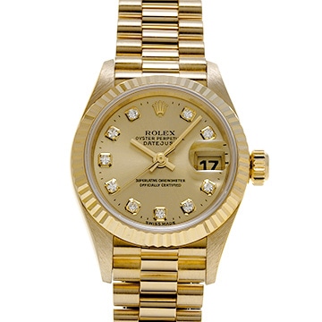 ロレックス デイトジャスト 69178G シャンパン/ダイヤモンド レディース 時計 【中古】【wristwatch】