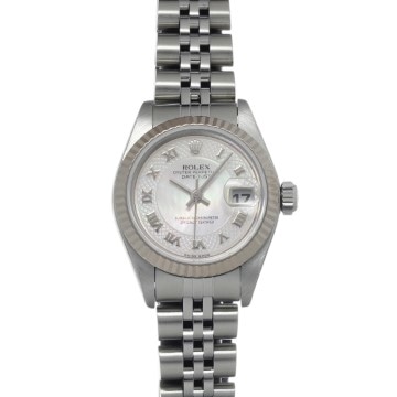 ロレックス デイトジャスト 79174NRD ピンクシェル レディース 時計 【中古】【wristwatch】
