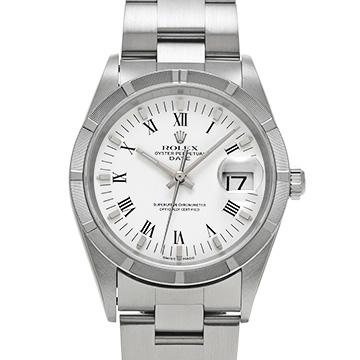 ロレックス オイスターパーペチュアル デイト 15210 ホワイト メンズ 時計 【中古】【wristwatch】