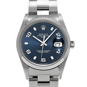 ロレックス オイスターパーペチュアル デイト 15200 ブルー メンズ 時計 【中古】【wristwatch】
