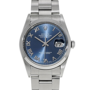 ロレックス デイトジャスト 36 16200 ブルー メンズ 時計 【中古】【wristwatch】