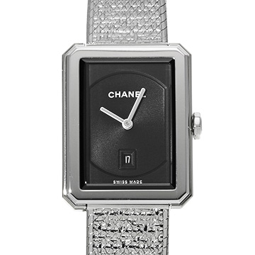シャネル ボーイフレンド ツイード  H4878 ブラック レディース 時計 【中古】【wristwatch】