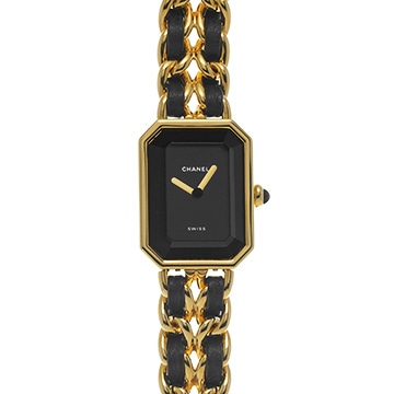 シャネル プルミエール L H0001 ブラック レディース 時計 【中古】【wristwatch】