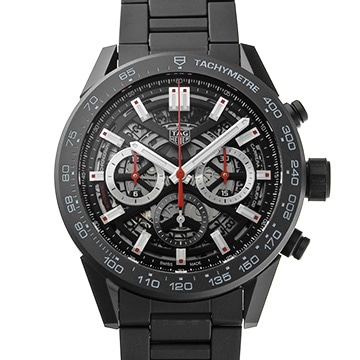 タグ ホイヤー カレラ キャリバーホイヤー02 クロノグラフ CBG2A90.BH0653 スケルトン メンズ 時計 【中古】【wristwatch】