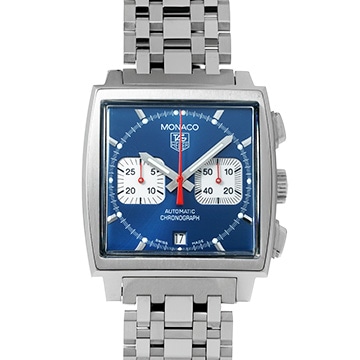 タグ ホイヤー モナコ スティーブマックイーン CW2113.BA0780 ブルー/シルバー メンズ 時計 【中古】【wristwatch】