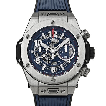 ウブロ ビッグバン ウニコ チタニウム ブルー 411.NX.5179.RX ブルー メンズ 時計 【中古】【wristwatch】