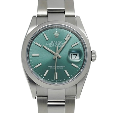 ロレックス デイトジャスト 36 126200 ミントグリーン メンズ 時計 【中古】【wristwatch】