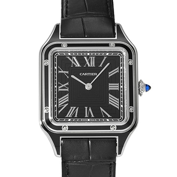 カルティエ サントス デュモン LM WSSA0046 ブラック メンズ 時計 【中古】【wristwatch】