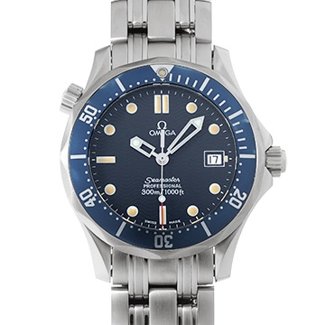 オメガ シーマスター プロフェッショナル 300 ミッドサイズ 2561.80 ブルー ユニセックス 時計 【中古】【wristwatch】