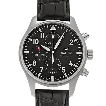 IWC パイロットウォッチ クロノグラフ IW377709 ブラック メンズ 時計 【中古】【wristwatch】