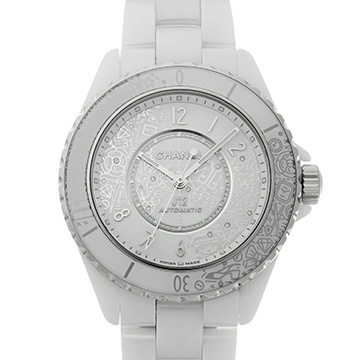 シャネル J12-20 キャリバー12.1 38MM H6476 ホワイト/ダイヤモンド メンズ 時計 【中古】【wristwatch】