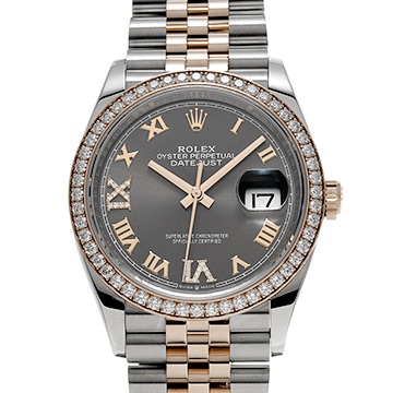 ロレックス デイトジャスト 36 126281RBR スレート/ダイヤモンド メンズ 時計 【中古】【wristwatch】