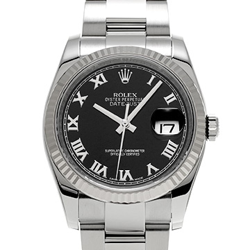 ロレックス デイトジャスト 116234 ブラック メンズ 時計 【中古】【wristwatch】