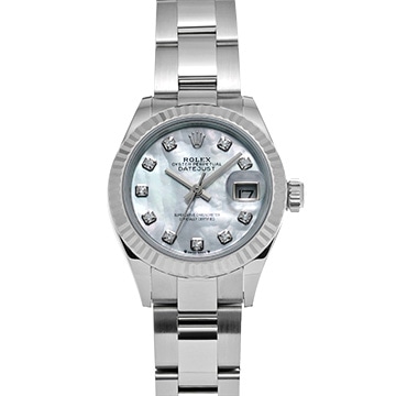 ロレックス レディ デイトジャスト 28 279174NG ホワイトシェル/ダイヤモンド レディース 時計 【新品】【wristwatch】