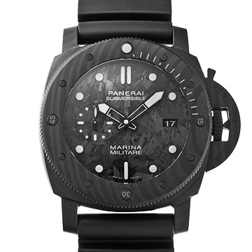 パネライ サブマーシブル マリーナ ミリターレ カーボテック 47mm PAM00979 ブラック メンズ 時計 【中古】【wristwatch】