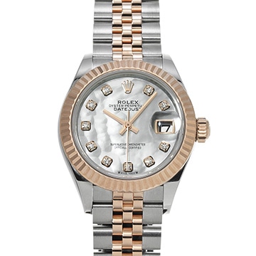 ロレックス レディ デイトジャスト 279171NG ホワイトシェル/ダイヤモンド レディース 時計 【中古】【wristwatch】