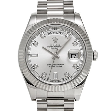 ロレックス デイデイトII 218239A シルバー/ダイヤモンド メンズ 時計 【中古】【wristwatch】