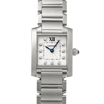 カルティエ タンク フランセーズ SM WE110006 シルバー/ダイヤモンド レディース 時計 【中古】【wristwatch】