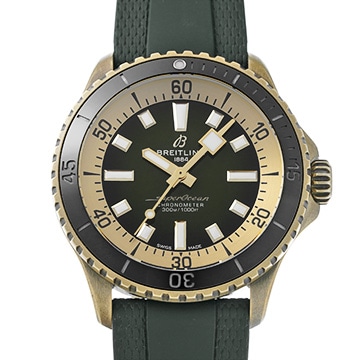 ブライトリング スーパーオーシャン オートマチック 42 N17375201L1S1 グリーン メンズ 時計 【中古】【wristwatch】