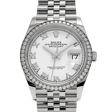 ロレックス デイトジャスト 36 126284RBR ホワイト メンズ 時計 【中古】【wristwatch】