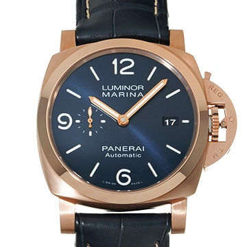 パネライ ルミノールマリーナ ゴールドテック  PAM01112 ブルー メンズ 時計 【中古】【wristwatch】