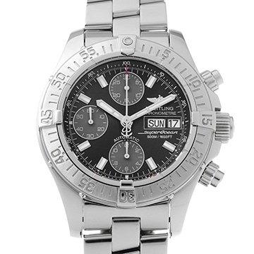 ブライトリング スーパーオーシャン クロノグラフ A111B77PRS ブラック/グレー メンズ 時計 【中古】【wristwatch】