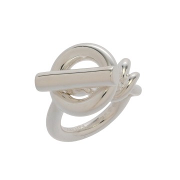 エルメス クロワゼット リング GM#51 シルバー シルバー925 レディース ジュエリー 【中古】【jewelry】