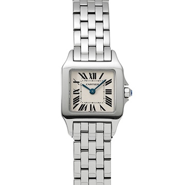 カルティエ サントス ドゥモワゼル SM W25064Z5 ホワイト レディース 時計 【中古】【wristwatch】