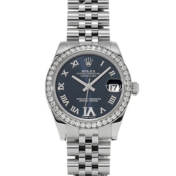 ロレックス デイトジャスト 31 178384 ブルー/ダイヤモンド ユニセックス 時計 【中古】【wristwatch】