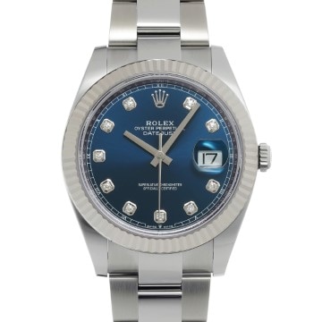 ロレックス デイトジャスト 126334G ブライトブルー/ダイヤモンド メンズ 時計 【新品】【wristwatch】