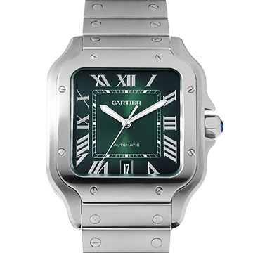 カルティエ サントス ドゥ カルティエ LM WSSA0062 グリーン メンズ 時計 【中古】【wristwatch】
