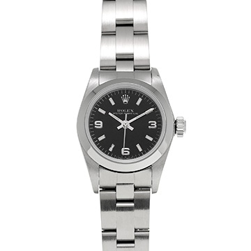 ロレックス オイスターパーペチュアル 67180 ブラック レディース 時計 【中古】【wristwatch】
