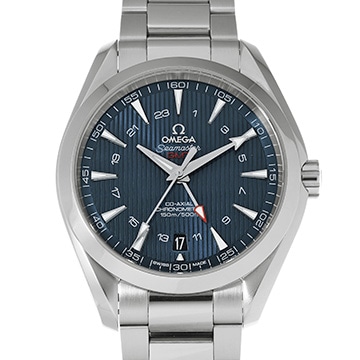 オメガ シーマスター アクアテラ コーアクシャル GMT 231.10.43.22.03.001 ブルー メンズ 時計 【中古】【wristwatch】