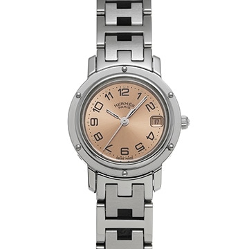 エルメス クリッパー CL4.210 ピンク レディース 時計 【中古】【wristwatch】