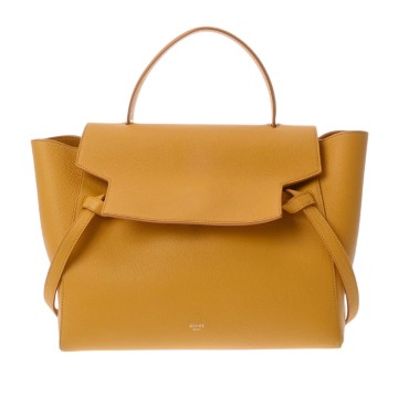 セリーヌ ベルトバッグ ミニ 2WAY イエロー 176103 レザー レディース バッグ 【中古】【bag】