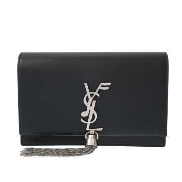 イヴ サンローラン ケイト タッセル チェーンウォレット  ブラック 585401 レザー レディース バッグ 【中古】【bag】