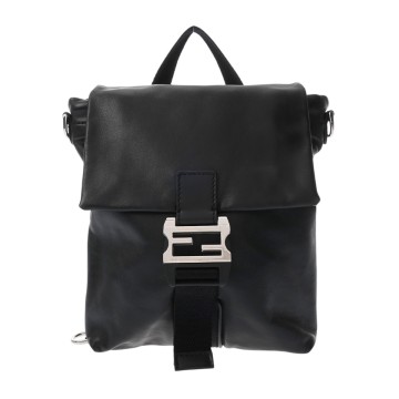 フェンディ フラックス　 ブラック 7VA673 レザー ユニセックス バッグ 【中古】【bag】