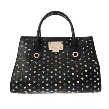 ジミーチュウ ライリー  ブラック レザー/スタッズ レディース バッグ 【中古】【bag】