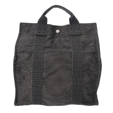 エルメス エールライン アド MM グレー キャンバス ユニセックス バッグ 【中古】【bag】
